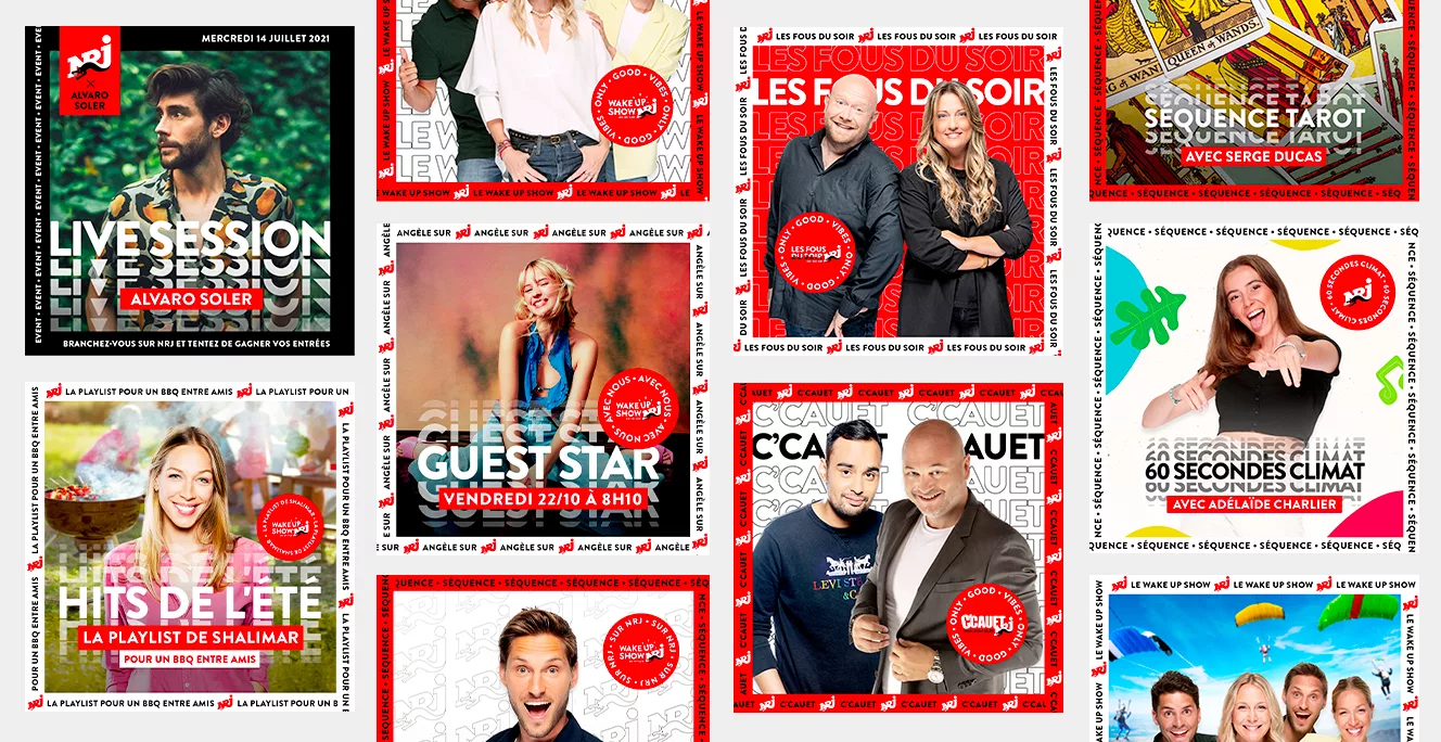 Day to day graphic design for NRJ