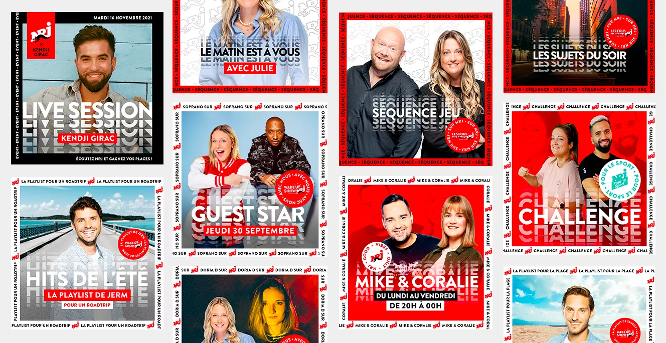 Day to day graphic design for NRJ