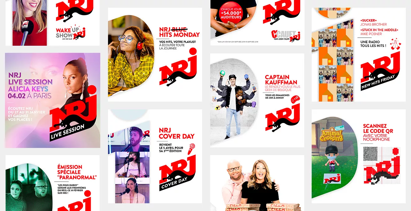 Day to day graphic design for NRJ