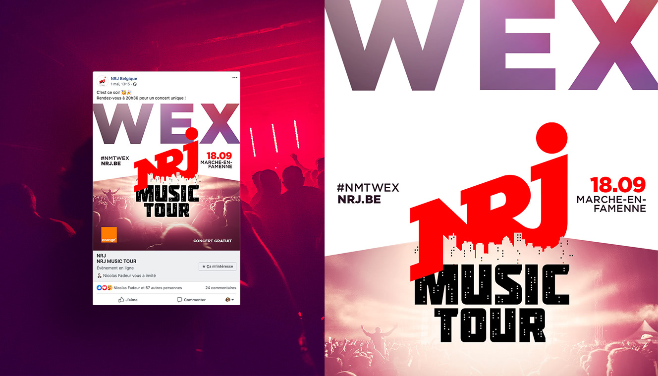 Day to day graphic design for NRJ