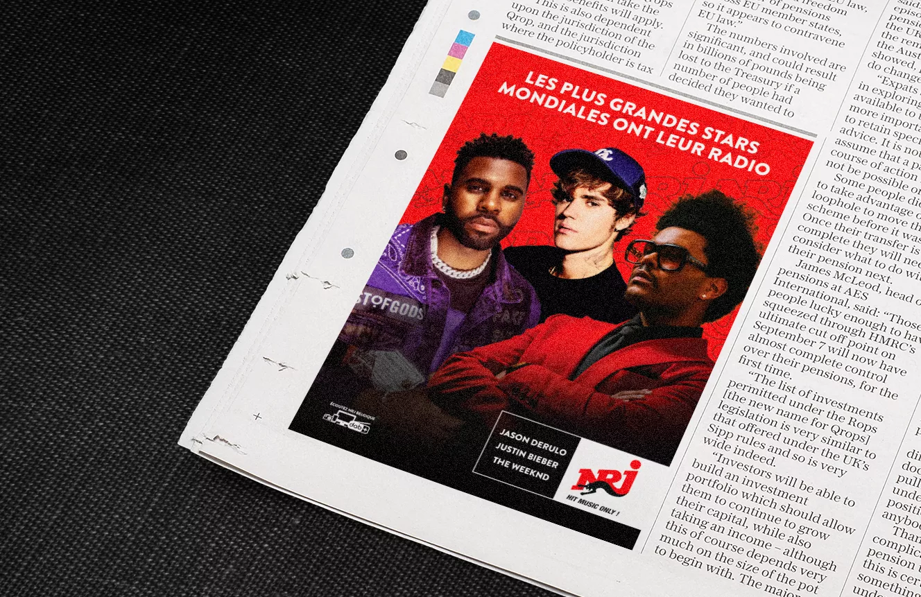 Day to day graphic design for NRJ