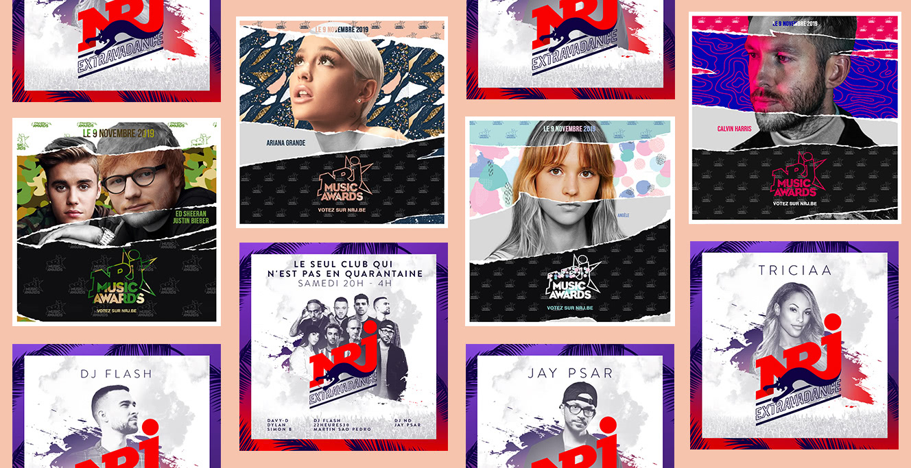 Day to day graphic design for NRJ