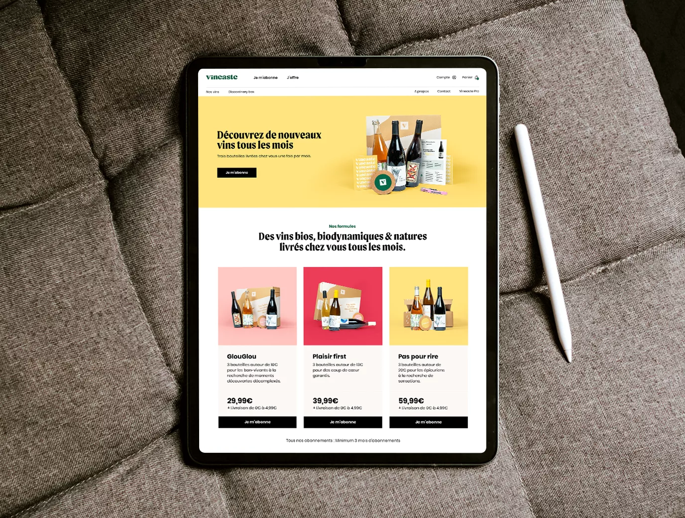 New visual identity and branding for Vineaste.